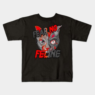 Fear No Feline Zombie Cat Kids T-Shirt